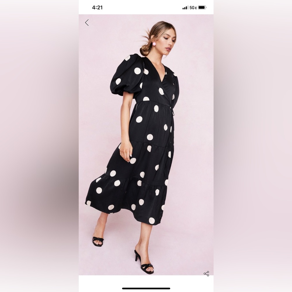 Nasty Gal Puffy sleeve Maxi Dress